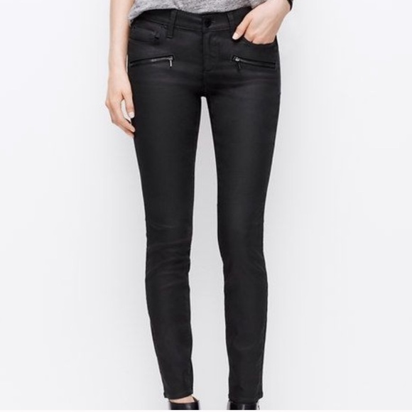 LOFT Pants - Loft Petite Coated Leather Look Skinny Jeans